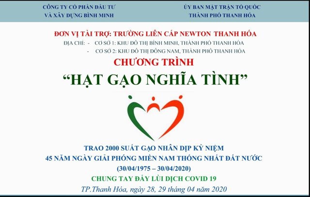 truong lien cap newton thanh hoa chung tay day lui dich covid 19