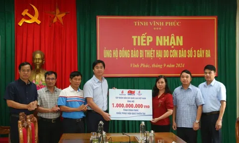 Petrovietnam hỗ trợ tỉnh Vĩnh Phúc và Phú Thọ khắc phục hậu quả của bão số 3