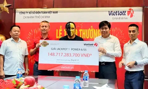 Một người kinh doanh tự do trúng giải Jackpot 1 hơn 148 tỉ đồng