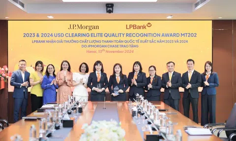 LPBank đoạt giải thưởng danh giá về thanh toán quốc tế từ JPMorgan Chase